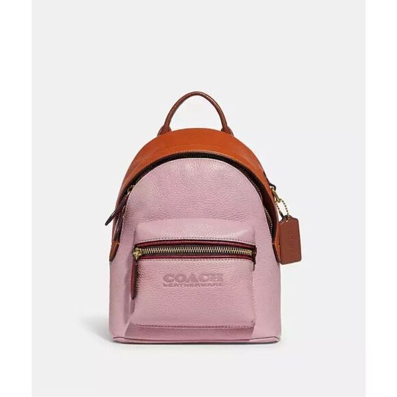 Coach charter 18 color block Backpack minibag shoulder - Picture 2 of 13